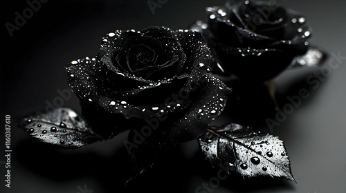 Black Roses Glisten: Dew Dr...