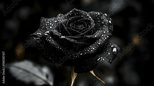 Black Rose Glistens with De...