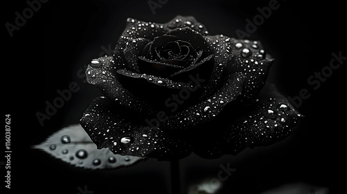 Black Rose Glistens with De...