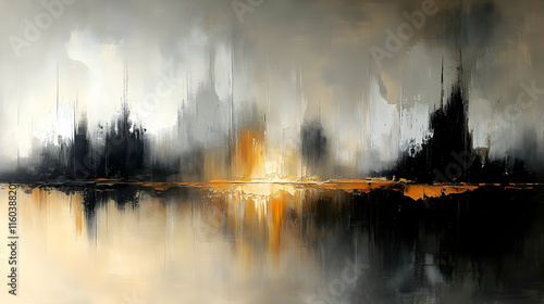 Abstract Cityscape Reflects...