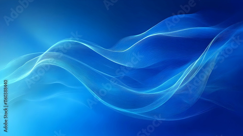 Abstract Blue Wave Flows Sm...