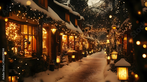 Winter Village Glows: Snow,...