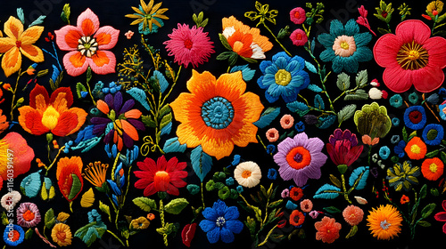 Colorful Embroidery Flowers...