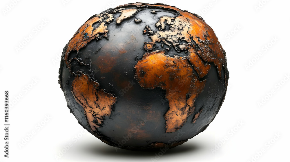 World Globe Shows Continents, Oceans, and Countries Clearly World Globe Shows Continents, Oceans, and Countries Clearly