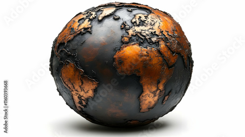 World Globe Shows Continent...