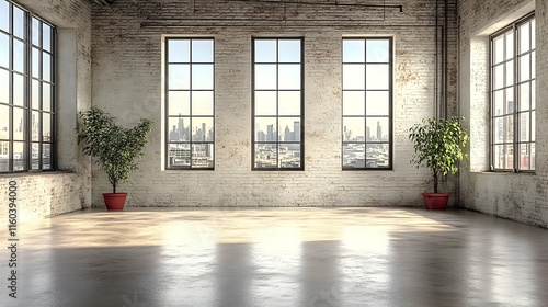 Empty Loft Interior Shows C...