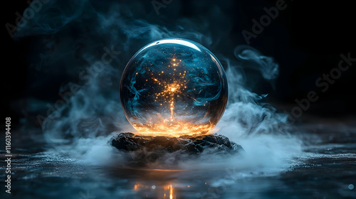 Mystical Orb Emits Light an...