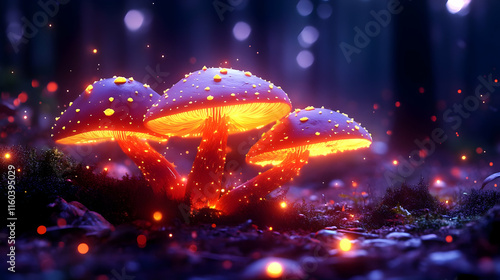 Glowing Mushrooms Illuminat...
