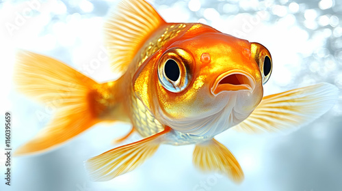 Goldfish Swims Gracefully i...