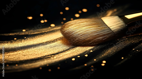 Gold Powder Brush Strokes o...