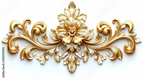 Golden Floral Ornament Desi...