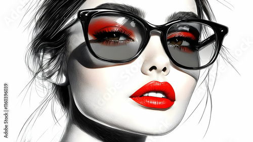 Stylish Woman Wears Bold Re...