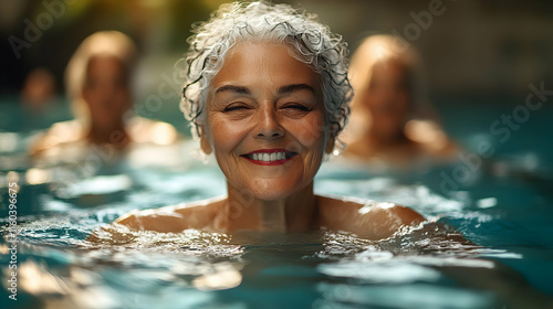 Senior Woman Enjoys Swimmin...