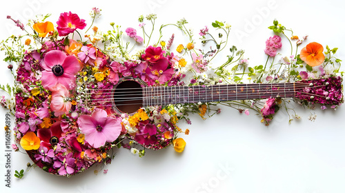 Floral Guitar Blooms: Music...