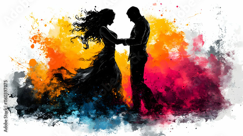 Couple Silhouette Embraces ...