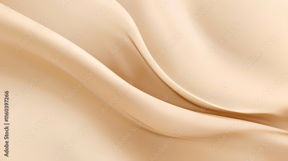Obraz premium Creamy Silk Drape: A smooth and elegant texture of soft, creamy silk fabric, perfectly draped and ready for your next design project.