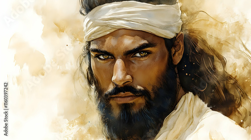 Man Portrait Shows Strength...