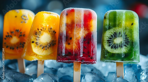 Frozen Fruit Popsicles Chil...