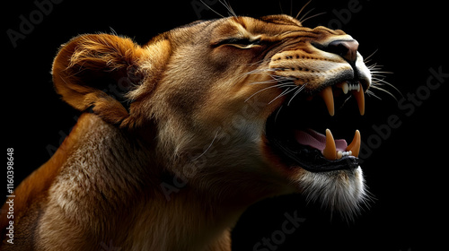 Lioness Roars Fiercely in D...