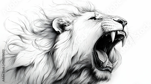 Lion Roars Majestically: Wi...
