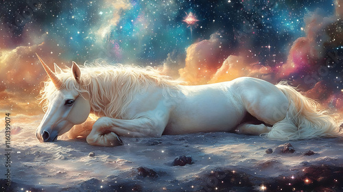 Unicorn Rests Under Cosmic ...
