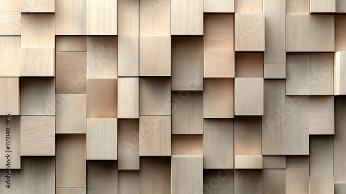 Wooden Blocks Form Abstract...