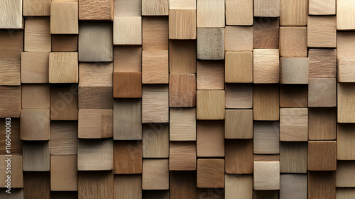 Wooden Cubes Form Textured ...