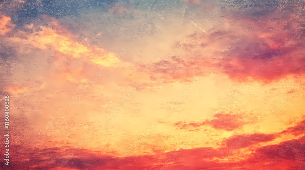 Fiery Sunset Sky: A breathtaking, textured image of a vibrant sunset sky, painted with hues of orange, red, and yellow. The clouds are dynamic and full of energy. Fiery Sunset Sky: A breathtaking, textured image of a vibrant sunset sky, painted with hues of orange, red, and yellow. The clouds are dynamic and full of energy.
