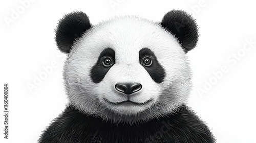Panda Bear Looks Calmly wit...