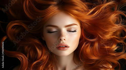 Red Hair Flows Beautifully ...