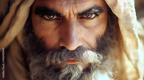 Man with Covered Head and B...