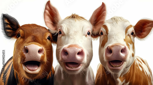 Three Calves Smile and Show...
