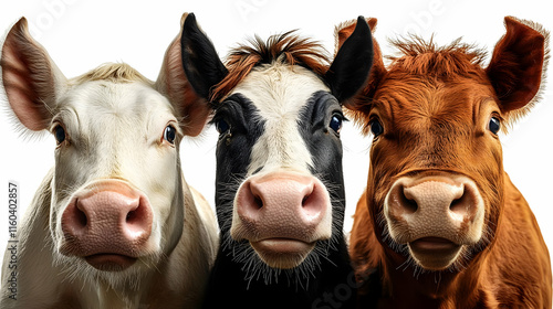 Three Curious Calves Gaze: ...