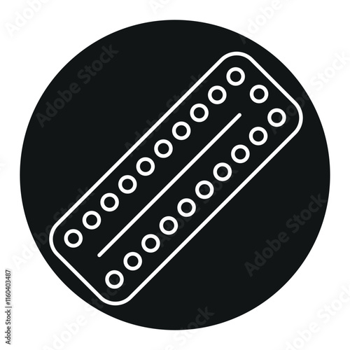 Contraception pills line black icon. Sign for web page, mobile app, button, logo. Vector isolated button.