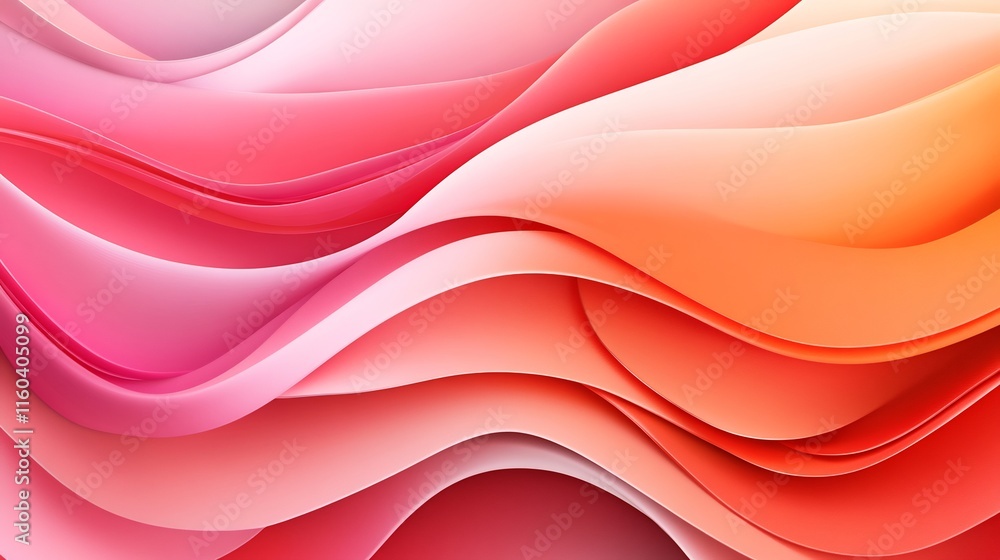 Vibrant Pink and Orange Abstract Waves Digital Painting: Smoothly Flowing Colorful Artwork. AI Generated Vibrant Pink and Orange Abstract Waves Digital Painting: Smoothly Flowing Colorful Artwork. AI Generated
