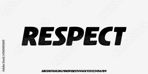Εκτύπωση καμβά Modern italic bold font,Typeface Alphabet with grunge texture,Uppercase and number