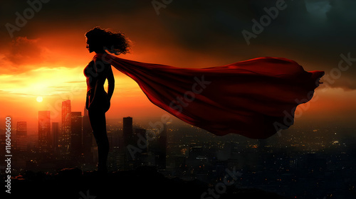 Hero Stands Tall Over City ...