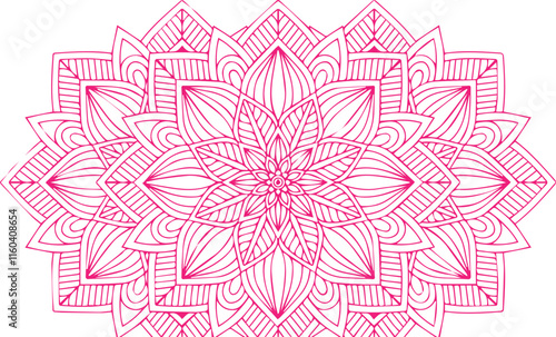 Beautiful flower art and mandala vector design