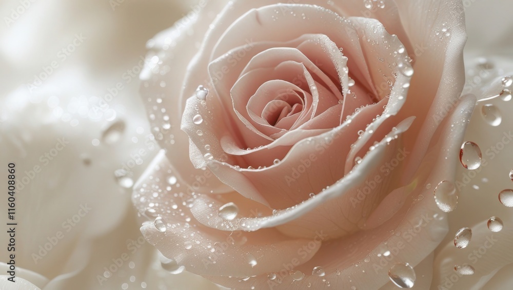 Delicate, velvety rose petals are adorned with intricate, sparkling droplets, gently softly focused to evoke an ethereal, dreamy atmosphere, with subtle, creamy highlights and gentle, feathery shadows Delicate, velvety rose petals are adorned with intricate, sparkling droplets, gently softly focused to evoke an ethereal, dreamy atmosphere, with subtle, creamy highlights and gentle, feathery shadows