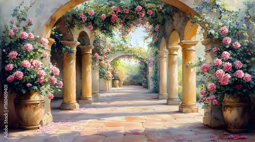 Rose Garden Arches and Pill...