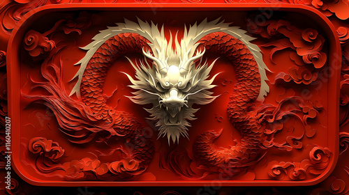 Red Dragon Embraces Clouds:...