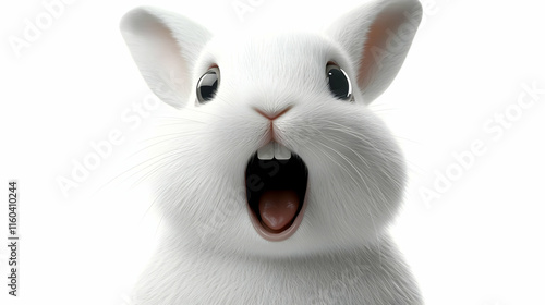 White Rabbit Opens Mouth Wi...