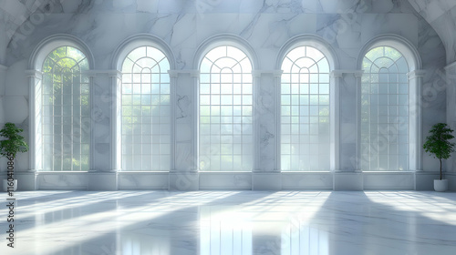 Elegant Marble Hall with Ar...