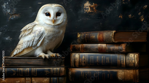 Wise Owl Guards Ancient Boo...