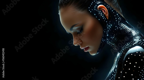 Futuristic Woman Embraces T...