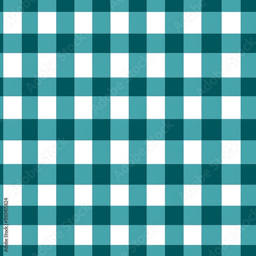 Wallpaper Mural Seamless Teal and White Gingham Pattern for Picnic Tablecloth Design Torontodigital.ca