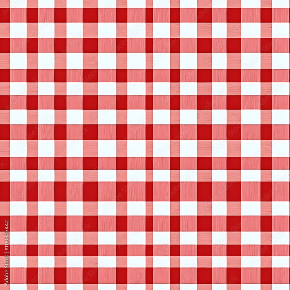 Seamless Red and White Checkered Tablecloth Print for All Designs Seamless Red and White Checkered Tablecloth Print for All Designs