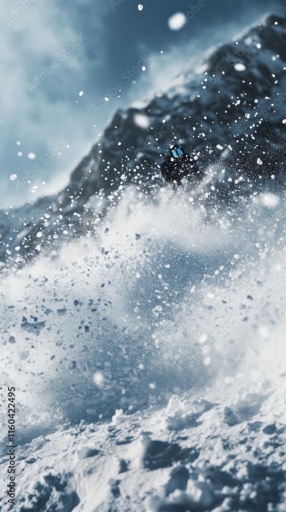 an action-packed shot of a snowboarder performing a trick mid-air, surrounded by floating snowflakes and clouds of powder, celebrating World Snowboard Day, an action-packed shot of a snowboarder performing a trick mid-air, surrounded by floating snowflakes and clouds of powder, celebrating World Snowboard Day,