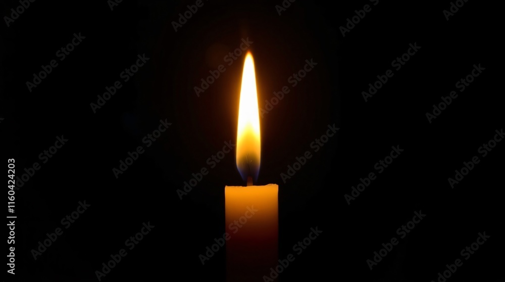 A Single Candle Flame in the Darkness: A Symbol of Hope and Remembrance A Single Candle Flame in the Darkness: A Symbol of Hope and Remembrance