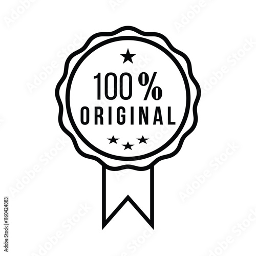 100% original Decorated Seal Stamp Icon Hand Drawn Label Design Vector Graphic Stock Illustration